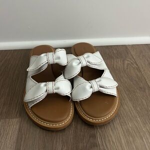 See By Chloe Kamilla White Calfskin Slides Sandals